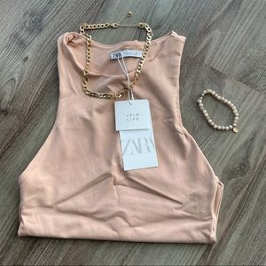 Zara Pink Halter Bodysuit